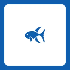 Fotobehang Dive into success with our captivating fish logo template. It's the perfect catch for your aquatic-themed business or brand. © David