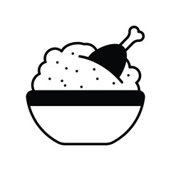 Biryani icon, Vector Stock illustration.