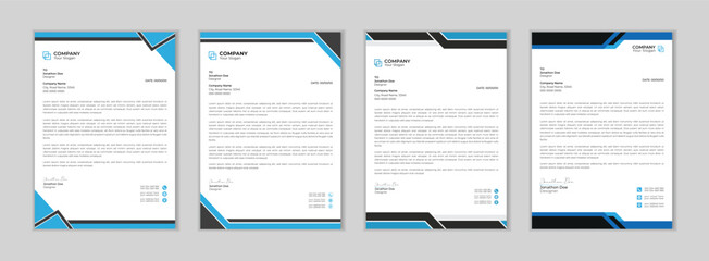 Clean and professional corporate company business letterhead template design with color variation bundle.
Abstract Corporate Business Style Letterhead Design Vector Template. Letterhead design.