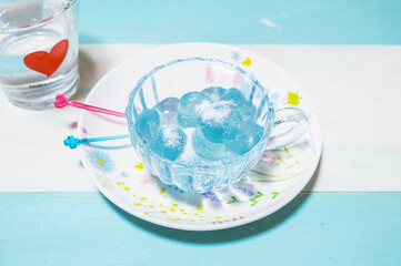 夏のラムネわらび餅