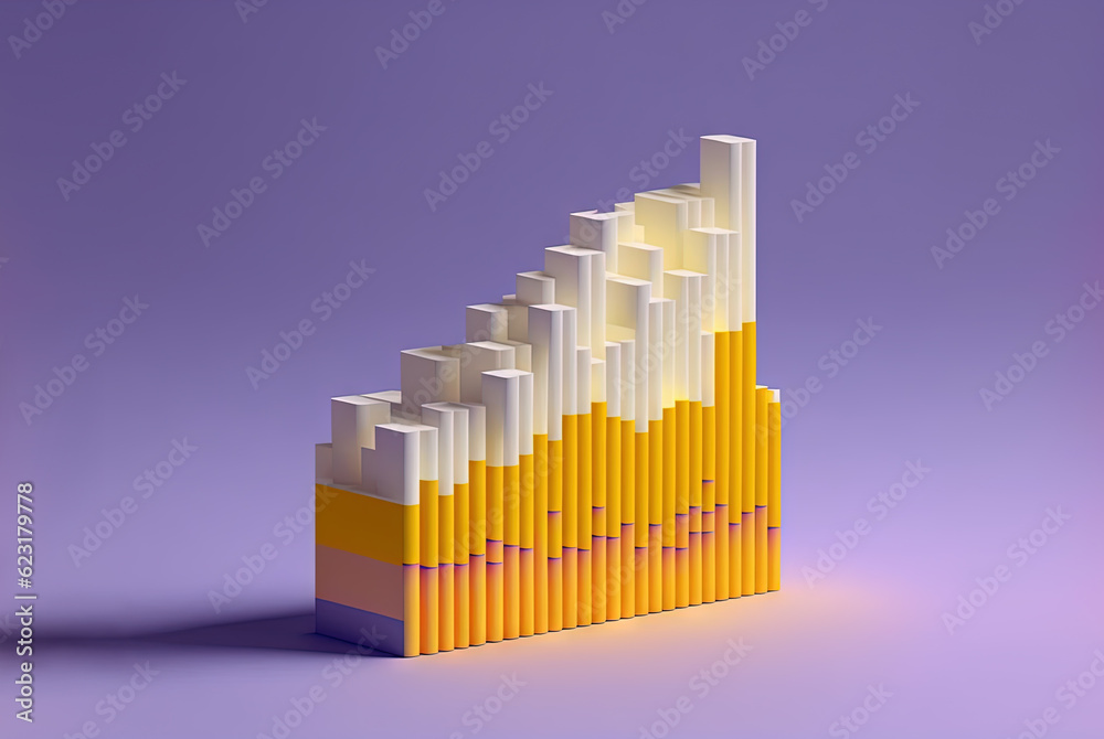 Aufkleber Abstract data graph concept with data clusters and particles. Digital sorting and management concept for business and finance. Generated AI.