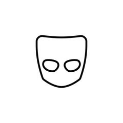 Face mask icon isolated on white background. Symbol modern, simple, vector, icon for website design, mobile app, ui. Vector Illustration