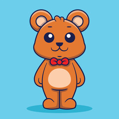 Obraz na płótnie Canvas Cute bear mascot logo vector illustration