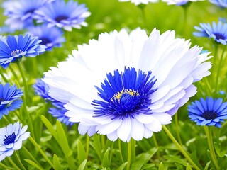 close-up view of cosmos flower, cosmeya in the garden in summer