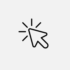Click icon. Cursor symbol vector.