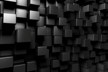 Abstract black cubes background