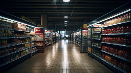 Inside the supermarket