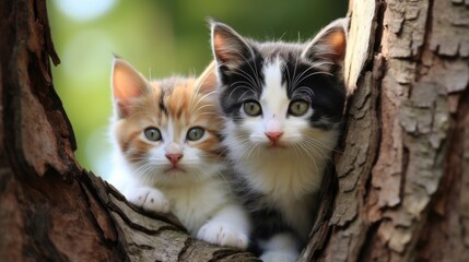 Fototapeta premium Portrait of a Cute Adorable Kitten generative AI