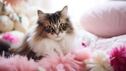 Portrait of a Cute Adorable Kitten generative AI