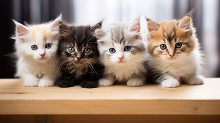 Portrait of a Cute Adorable Kitten generative AI