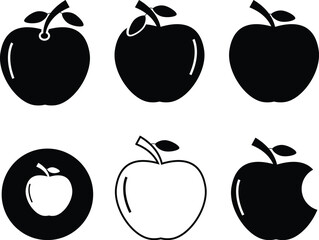Apple icon vector for web and mobile app. Apple sign and symbols for web design.