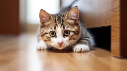 Obraz premium Portrait of a Cute Adorable Kitten generative AI