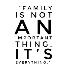  Family quotes 3d illustration of an white background