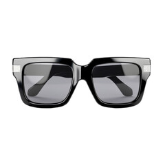 Oversized square sunglasses isolated on transparent background. Generative AI