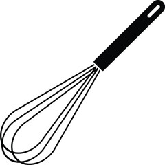 Balloon whisk for mixing and whisking flat vector icon for cooking apps and websites