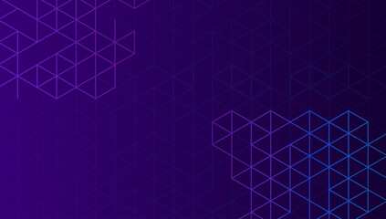Abstract geometric background with isometric digital blocks. Block-chain concept and modern technology. Vector Illustration