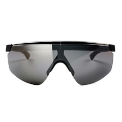 Oversized shield sunglasses isolated on transparent background. Generative AI