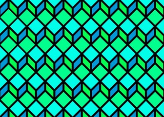 colored cube seamless pattern background and texture wallpaper design backdrop green