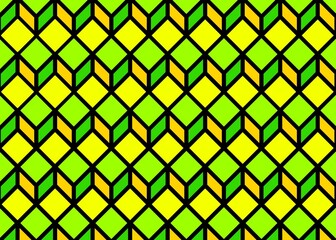 Fototapeta premium colored cube seamless pattern background and texture wallpaper design backdrop with green colors