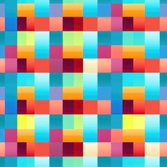Fototapeta na wymiar Mosaic Marvel: Mesmerizing Generative AI Pixel Pattern Unveiled