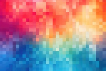 Fototapeta premium Mosaic Marvel: Mesmerizing Generative AI Pixel Pattern Unveiled