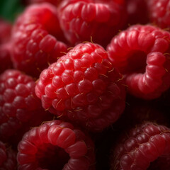 close up of raspberries