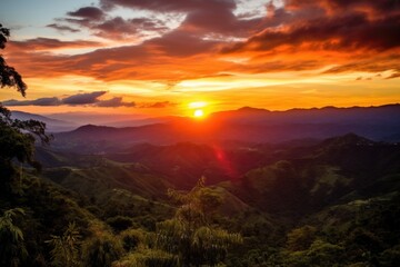 Obraz premium Tranquil Retreat: LATAM Farm Finca in Colombia for Couples and Families Generative AI