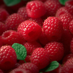 Captivating Close-Up of Fresh Raspberries