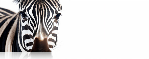 Zebra isolated on a white background. rendering, illustration.
