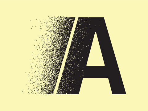 letter a made of splashes A letter logo