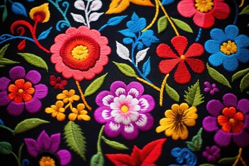 Vibrant Traditions: Mexican Embroidery Generative AI