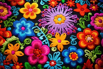 Vibrant Traditions: Mexican Embroidery Generative AI