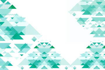 Abstract background with turquoise blue crossed triangles on a white background.