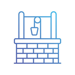 Waterwell icon, Vector Stock illustration.