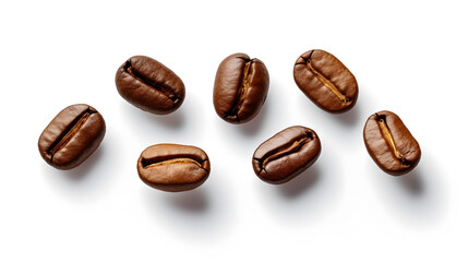 coffee beans isolated on white