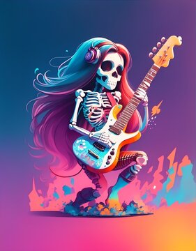 reyna con guitarra
