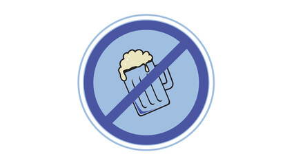 No beer pictograms signs symbols icons
