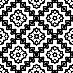 Seamless repeating pattern.  Black and white pattern for web page, textures, card, poster, fabric, textile.