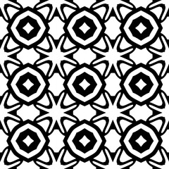 Seamless repeating pattern.  Black and white pattern for web page, textures, card, poster, fabric, textile.