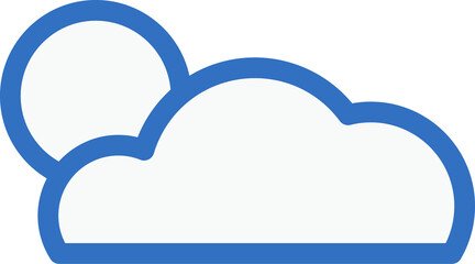 cloud and sun icon line design, monoline icons.