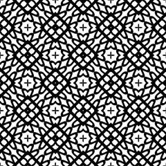 Seamless repeating pattern.  Black and white pattern for web page, textures, card, poster, fabric, textile.