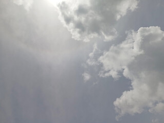Natural sky beautiful blue and white texture background.Panorama of blue sky with cirrus clouds,perfect hot day weather, vector illustration.
