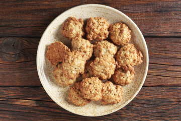 Oatmeal cookies on a plate