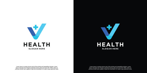 Modern Health Latter Logo Design
