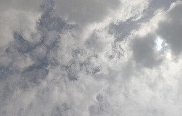 Natural sky beautiful blue and white texture background.Panorama of blue sky with cirrus clouds,perfect hot day weather, vector illustration.
