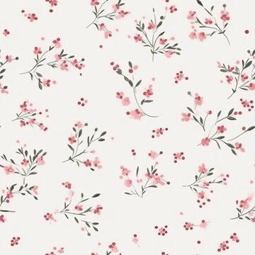 Small cute flowers seamless pattern background, floral background 