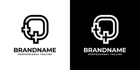 Letter QT or TQ Monogram Logo, suitable for any business with QT or TQ initials