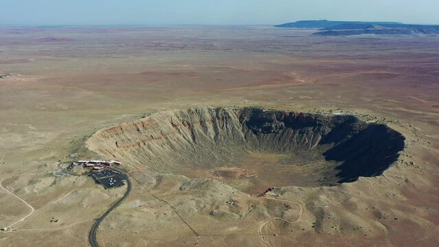 Aerial view of the Meteor Crater Natural Landmark