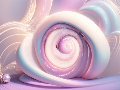spiral pastel color illustration