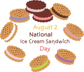 national ice cream sandwich day is celebrated every year on 2 august.
